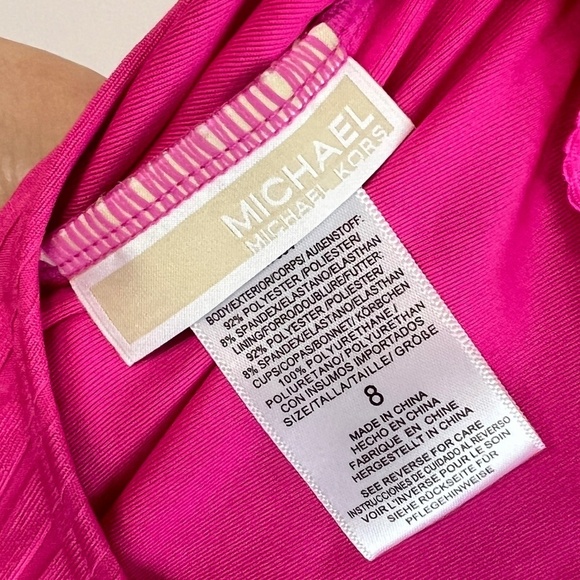 Michael Kors One Piece Ribbed Bathing Suit / Swimsuit - Picture 3 of 6